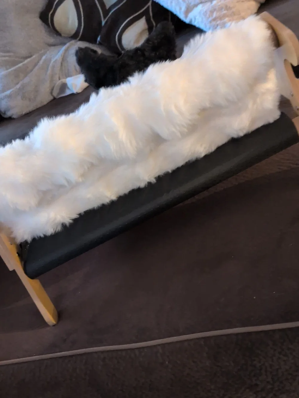 IKEA LURVIG Cat Bed Hammock Wood & Gothic Black Cat Devon Rex Plush Set NWT📝